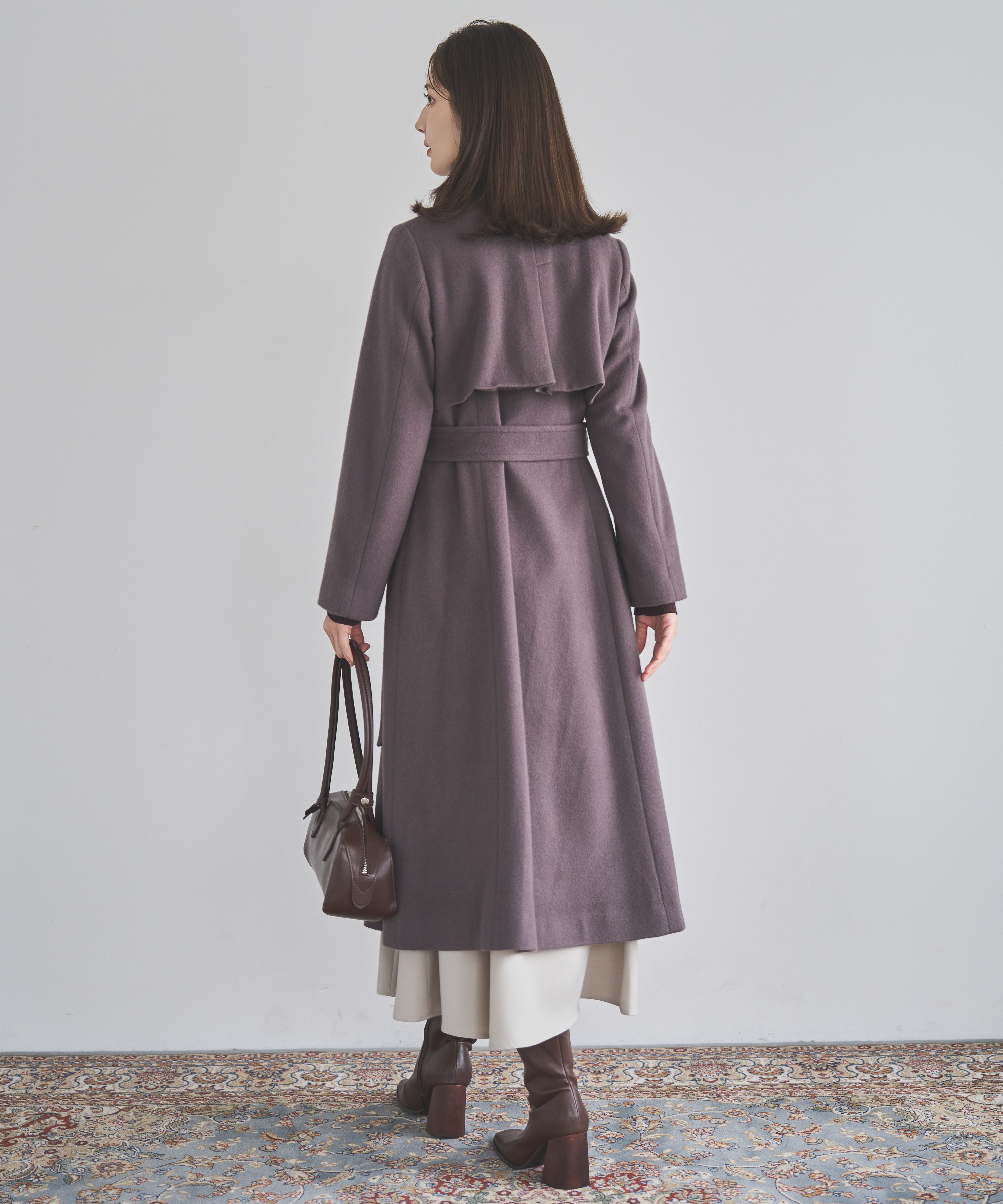 ウールスタンドカラーコート