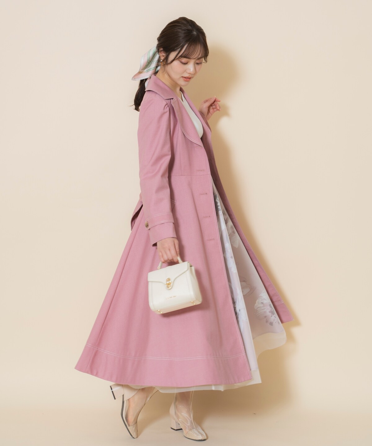 シングルトレンチドレスコート