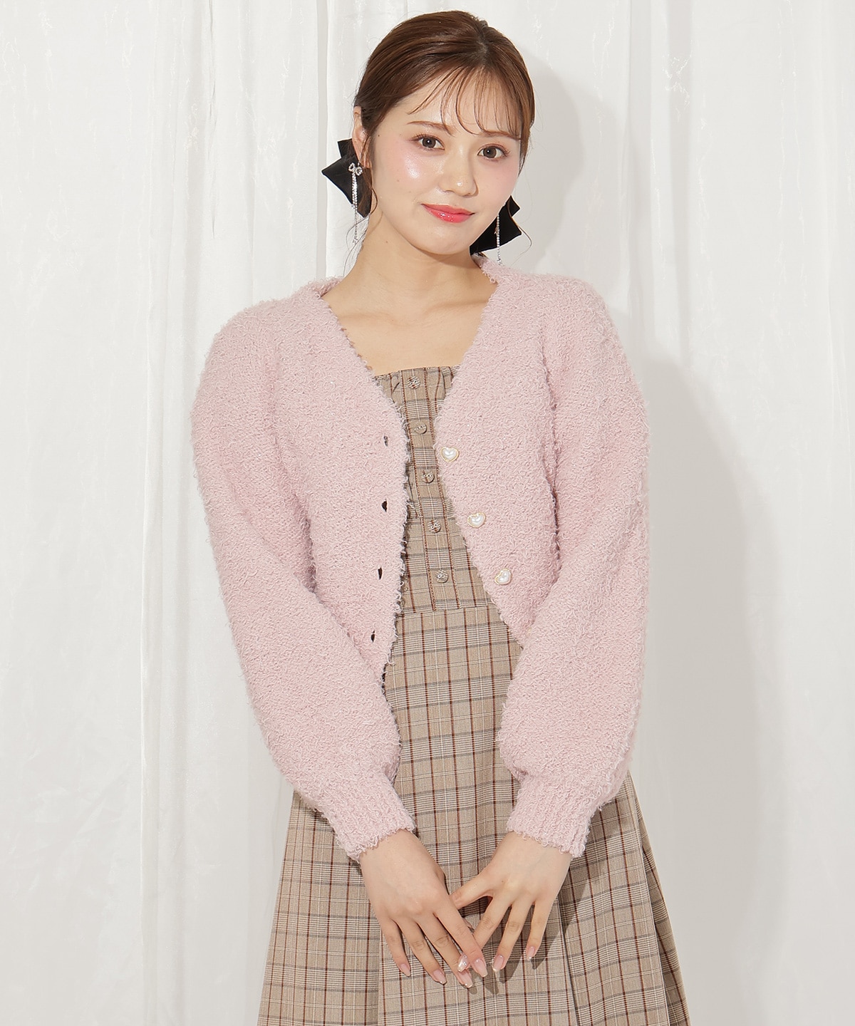 テディヤーンニットカーディガン