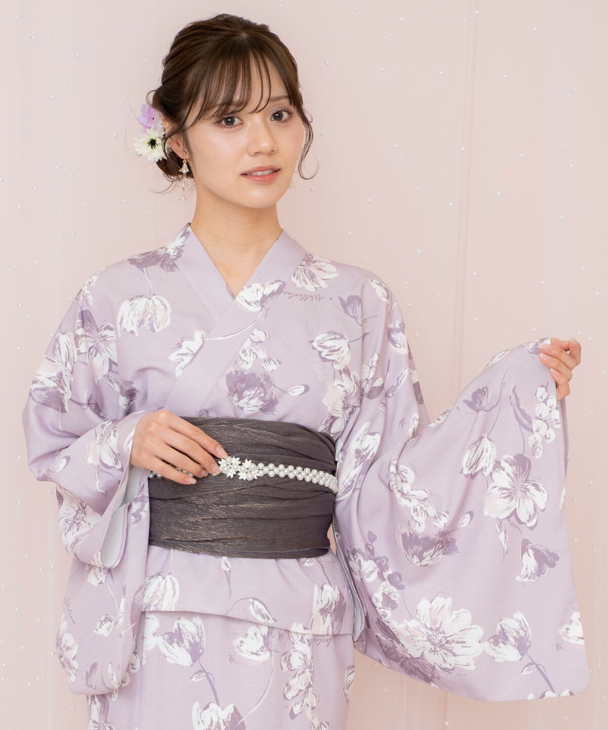 ニュアンスフラワー浴衣SET