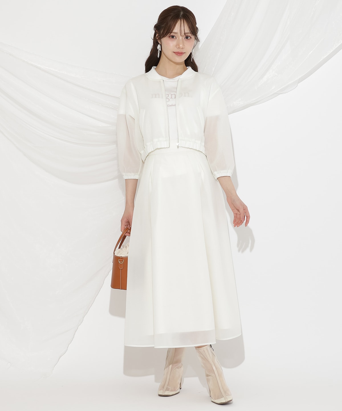 シアーダンボールフレアスカート