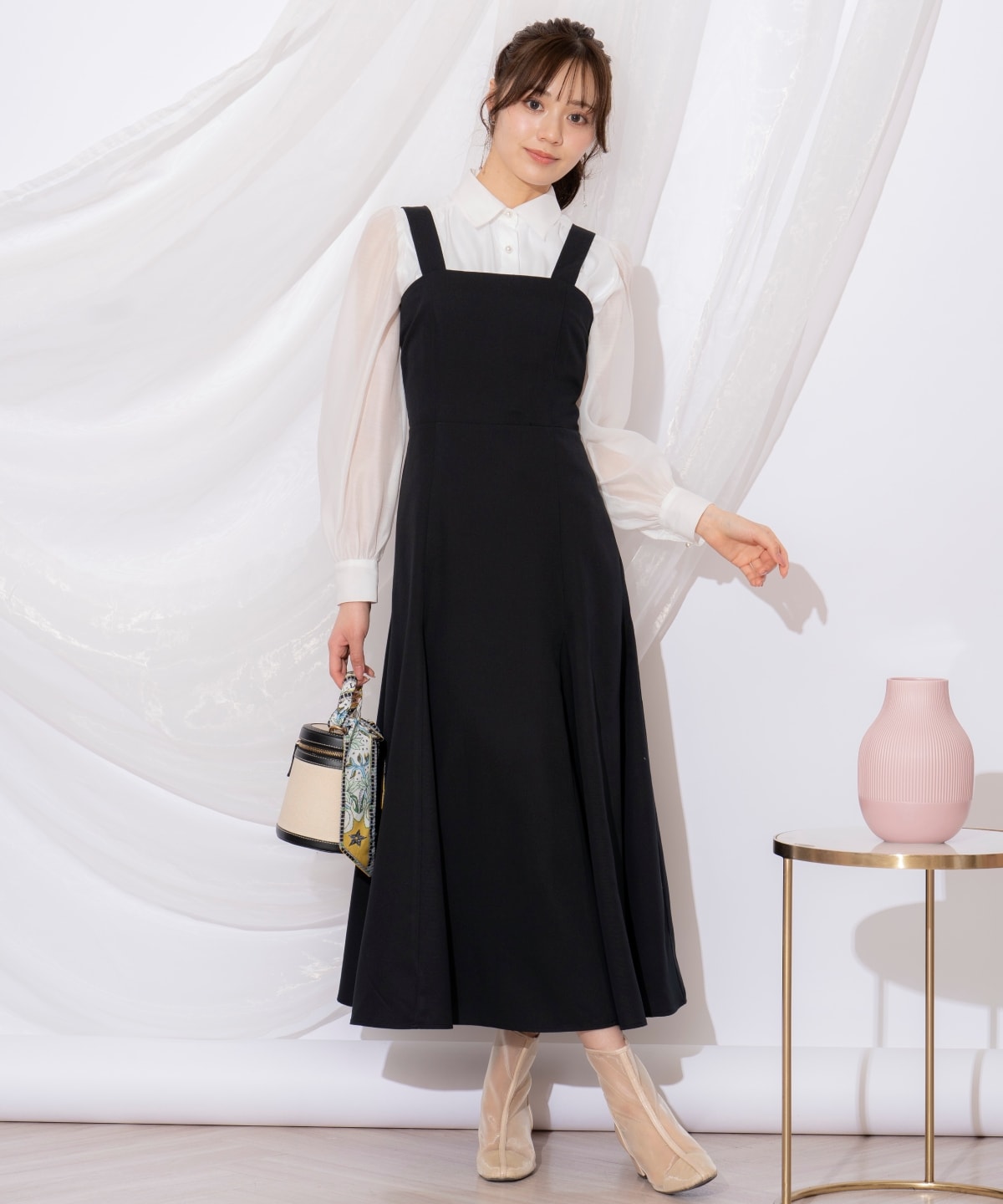 チュールフリルマーメイドジャンスカ