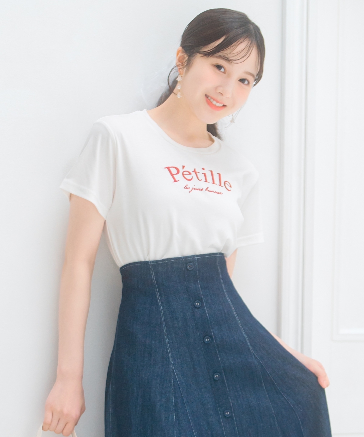 PetilleクルーネックTシャツ