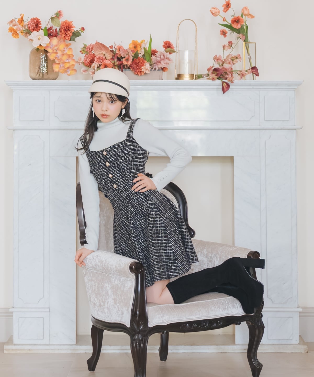 厚底ロングブーツ