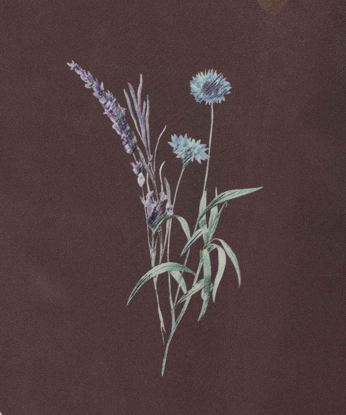 オータムボタニカルフラワータックスカート