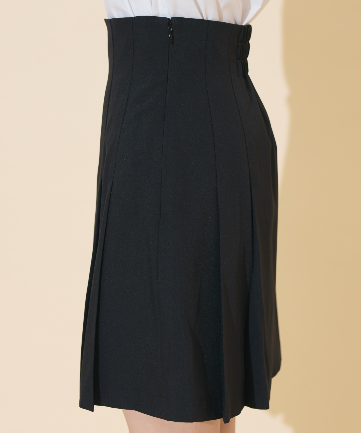 ハイウエストプリーツミニスカート