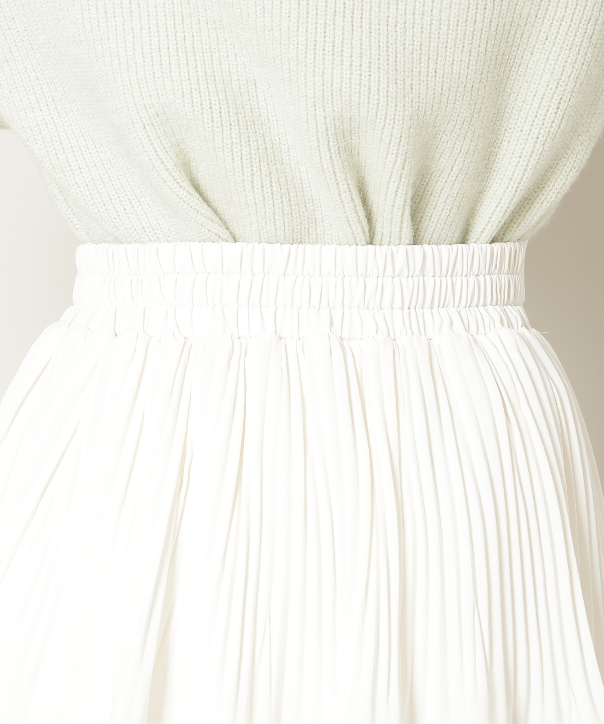 【KNIT PLEATS SET series】プリーツティアートミニスカート