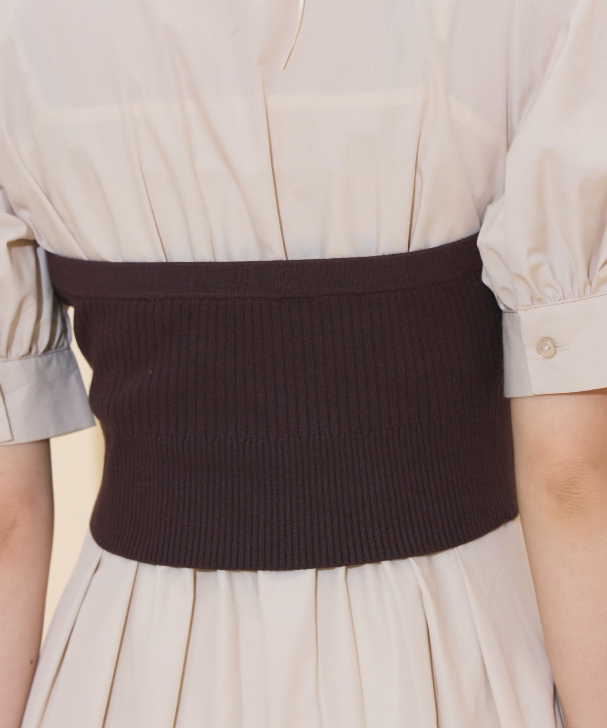 ビスチェレイヤードタックシャツワンピース