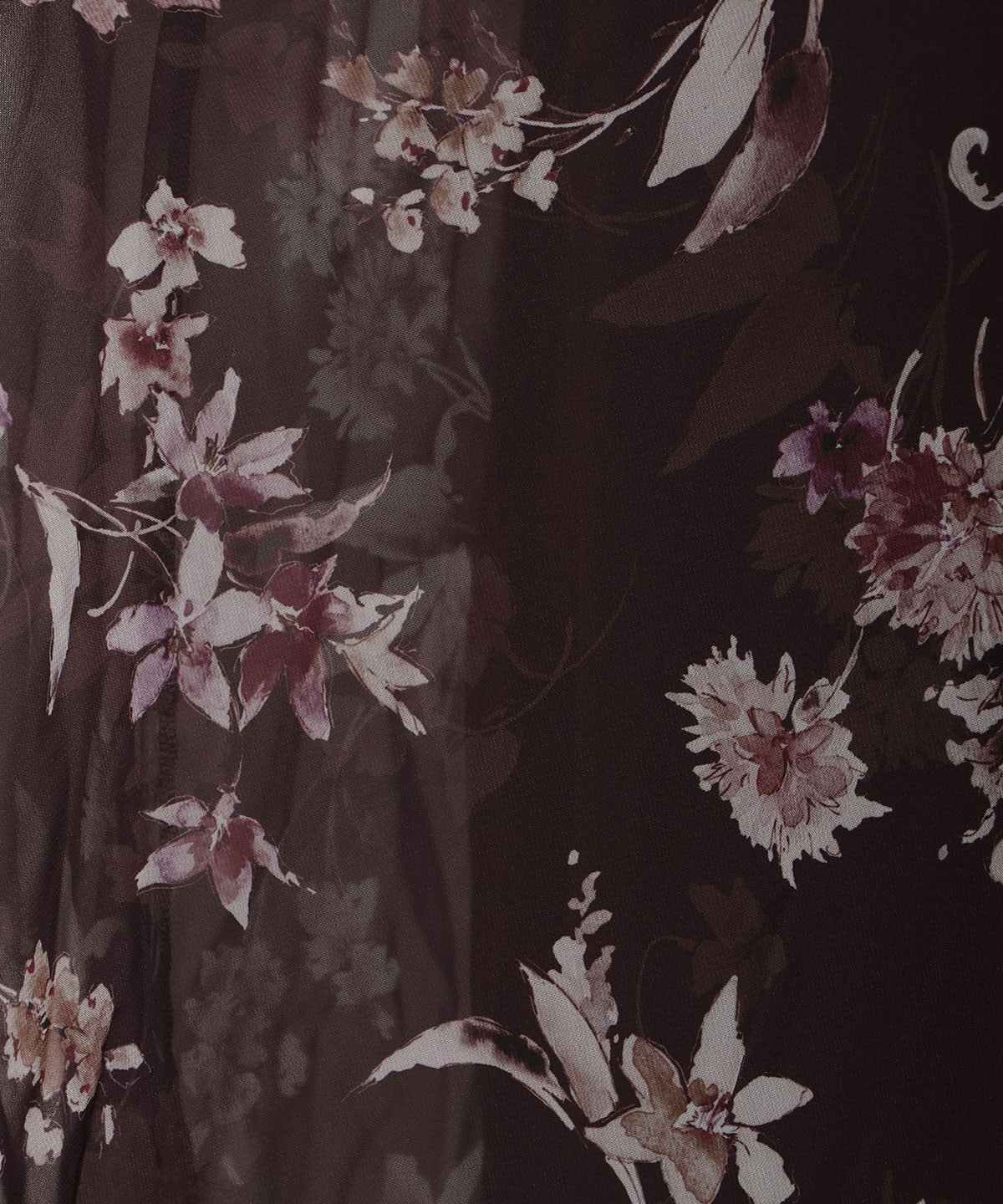 フラワープリントウエストシャーリングワンピース