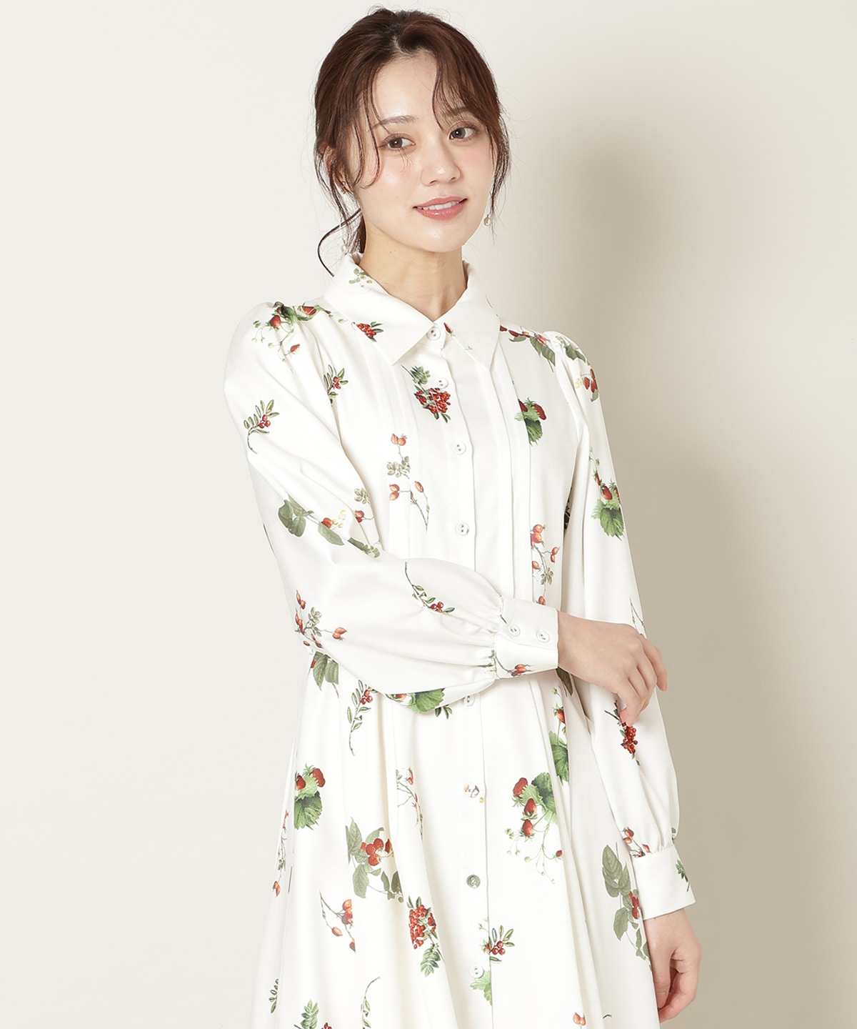 【12/5(fri)10時発売】ウィンターボタニカルリボンタイワンピース