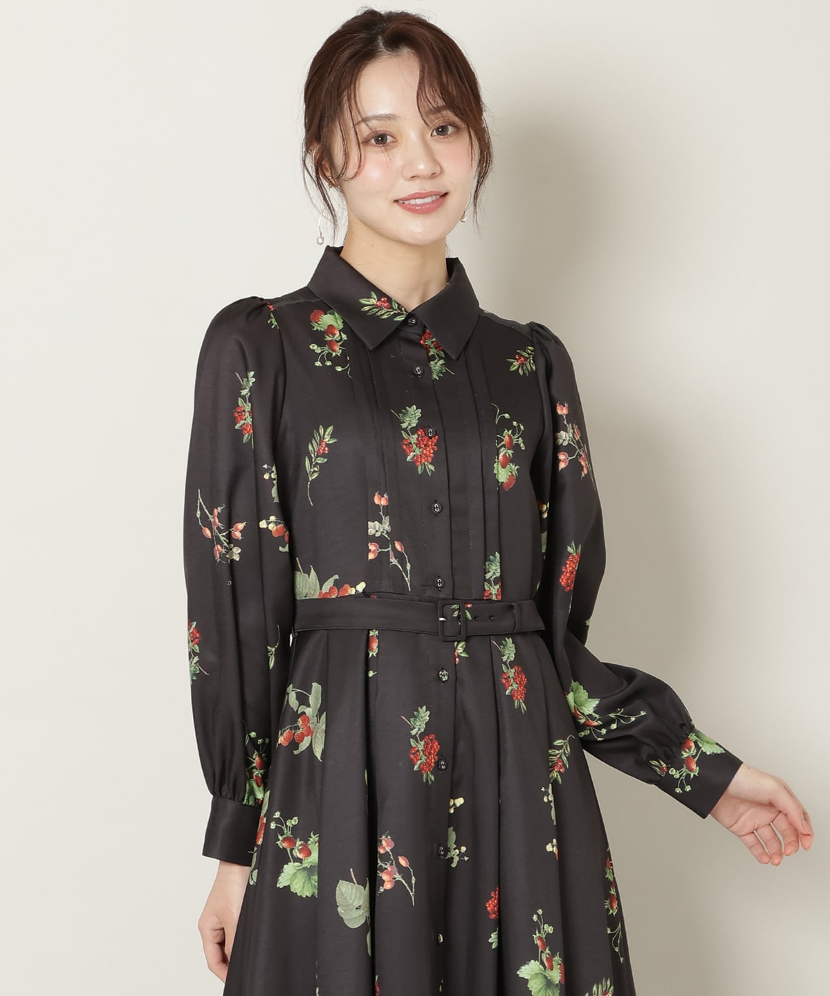 【12/5(fri)10時発売】ウィンターボタニカルリボンタイワンピース