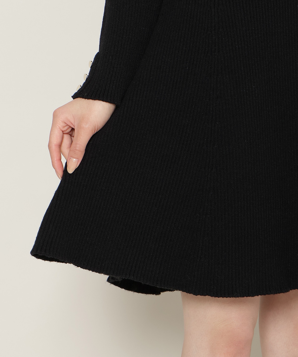 【12/5(fri)10時発売】リボンレースカラーニットワンピース