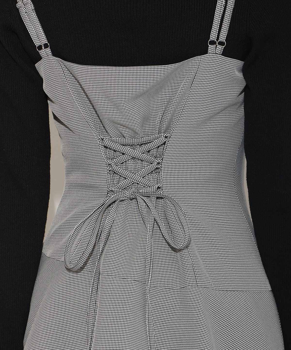 ダブルストラップアシンメトリーワンピース