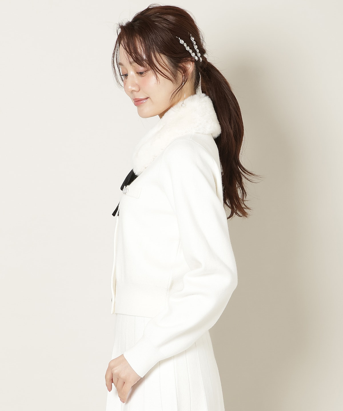 【11/21(fri)10時発売】ファーティペット付きニットSETUP