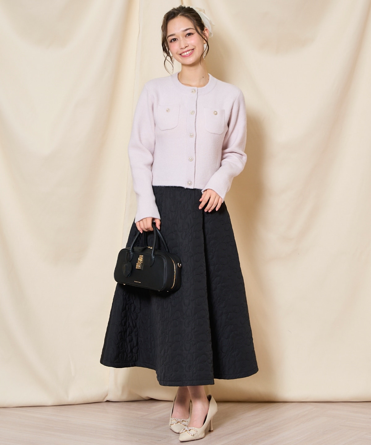 【再入荷予約受付中】モヘアライクニットジャケット