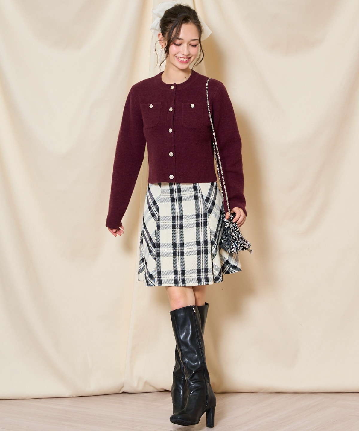 【再入荷予約受付中】モヘアライクニットジャケット