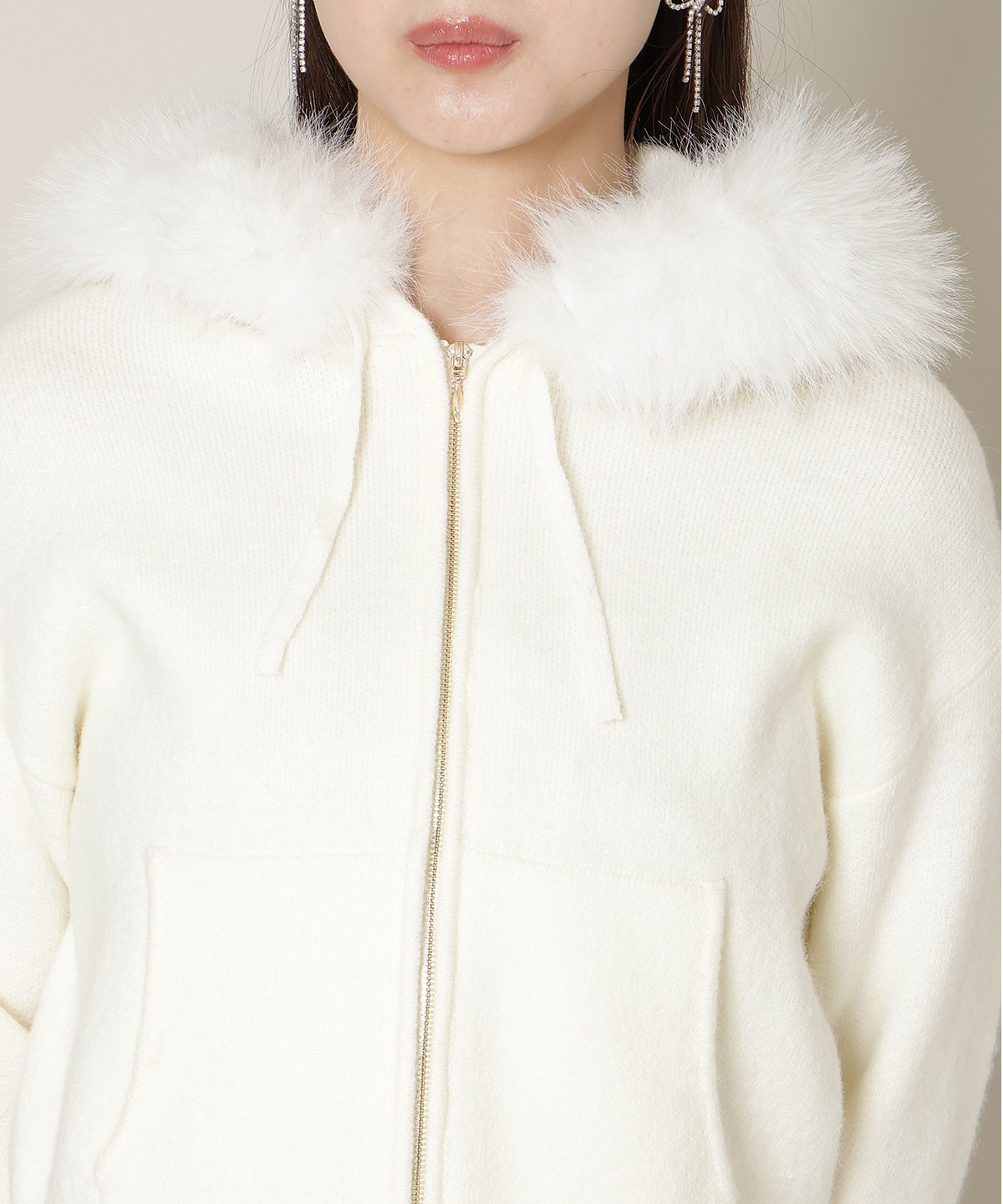 【1/1(thu)10時発売 New Year's Item】フードファーニットパーカー