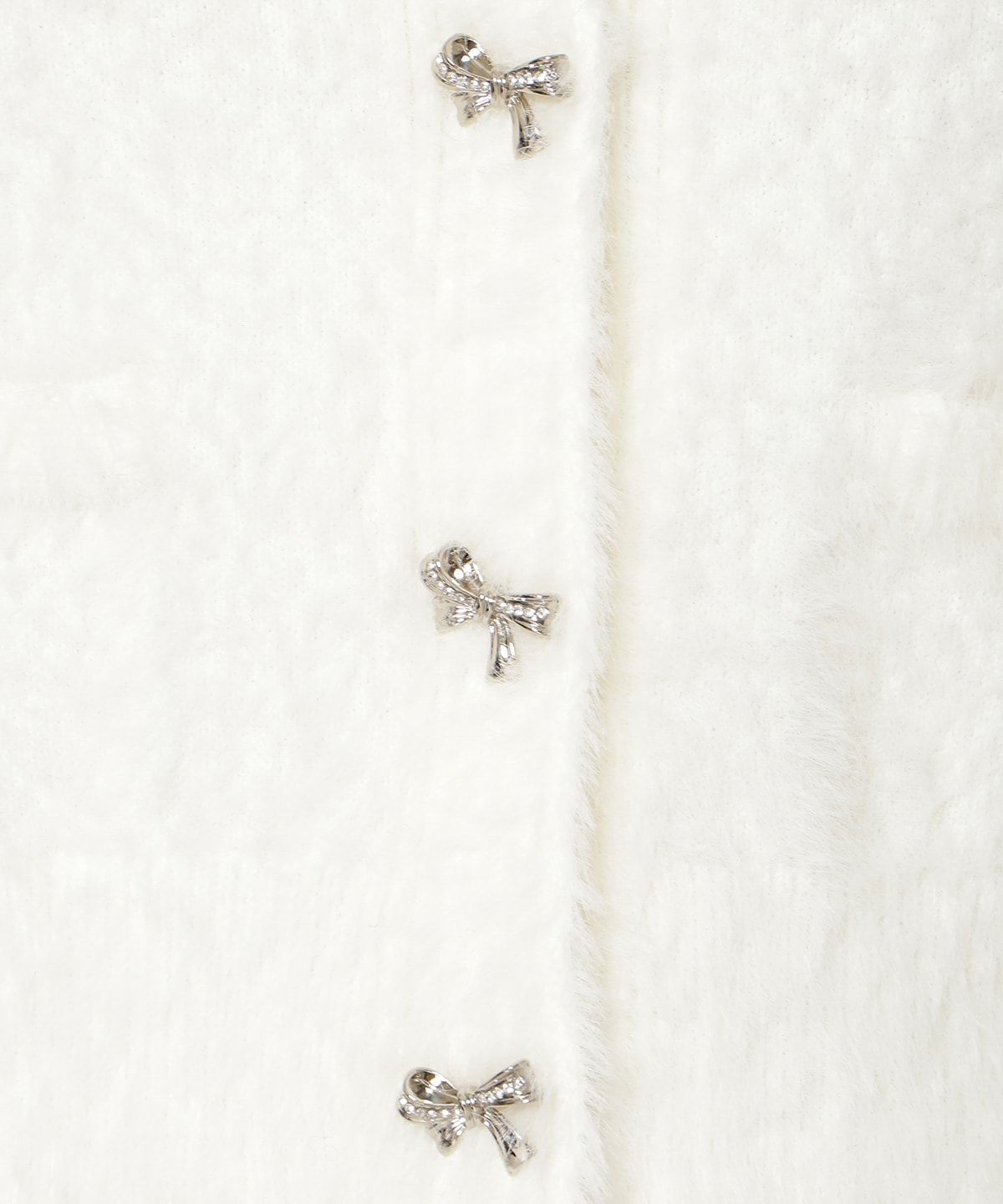 【1/1(thu)10時発売 New Year's Item】リボンボタンフェザーカーディガン