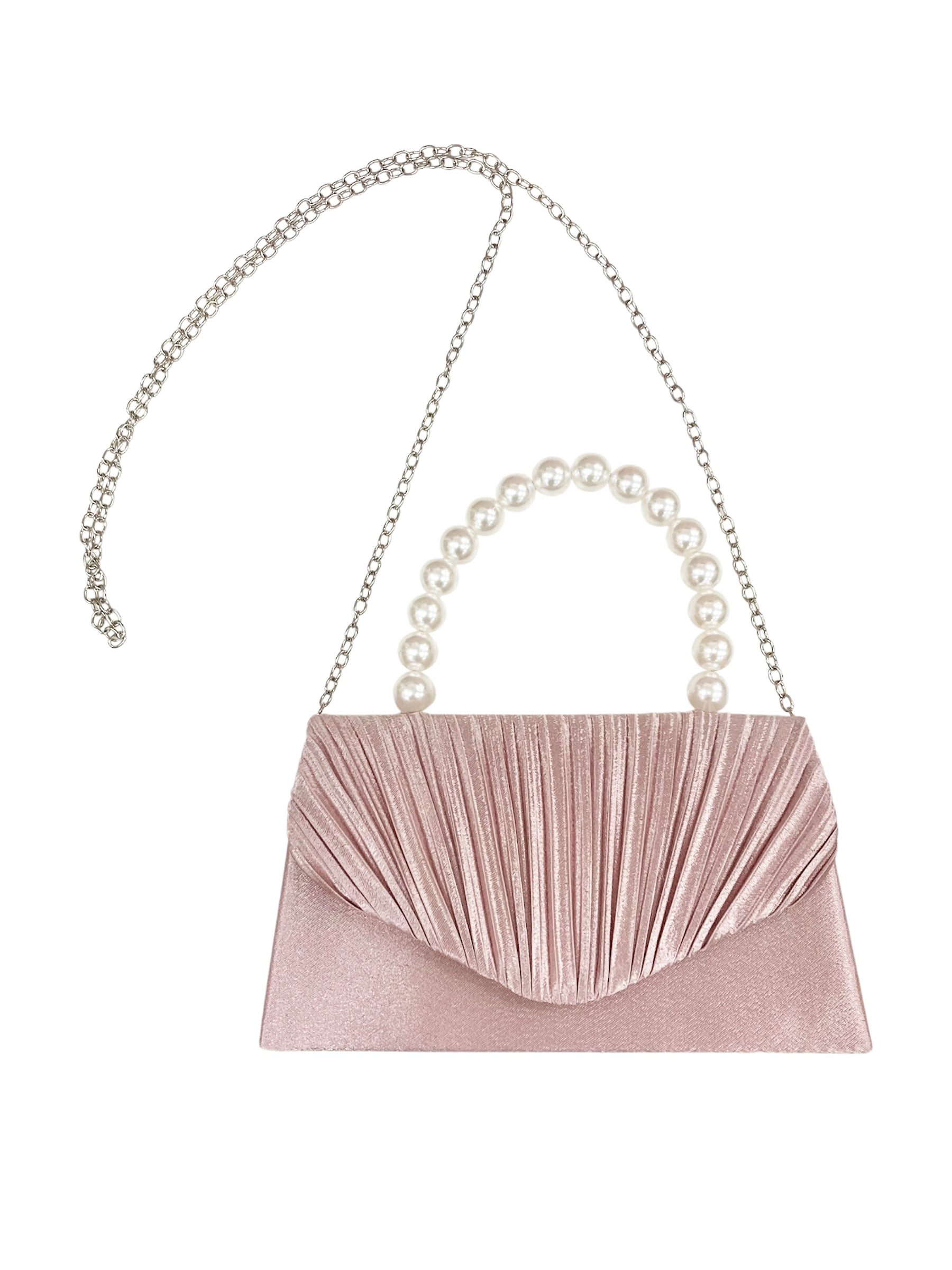 パールプリーツデザインバッグ