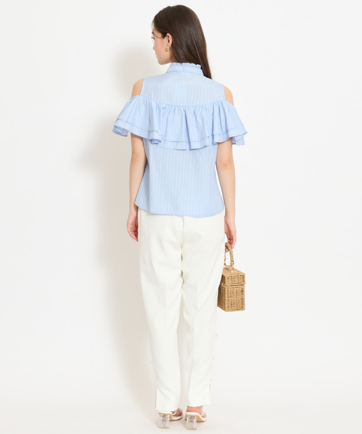 スタンドフリル２WAYスリーブブラウス