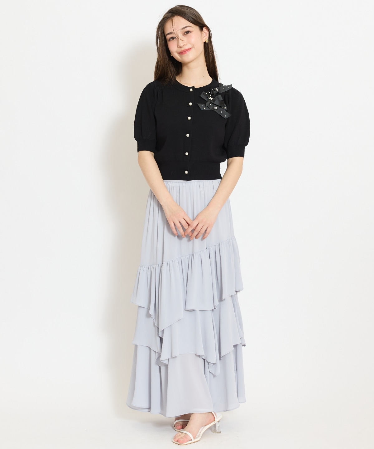 アシメティアードスカート