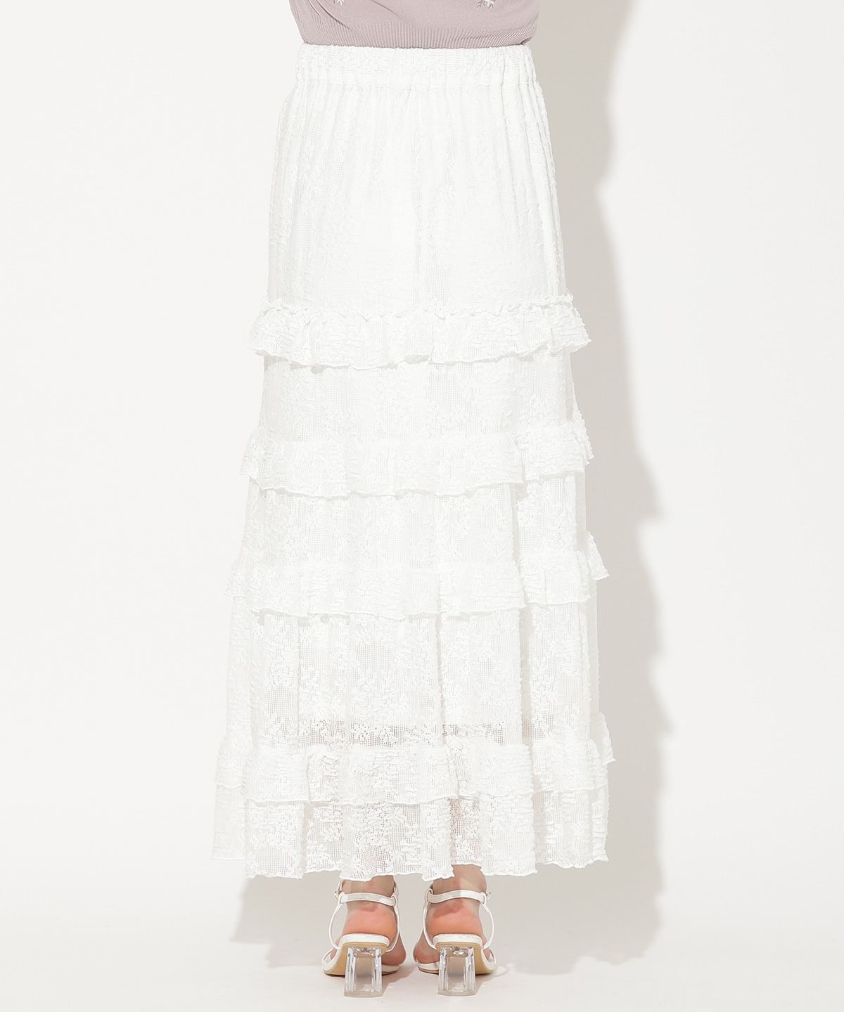 レースフリルティアードスカート