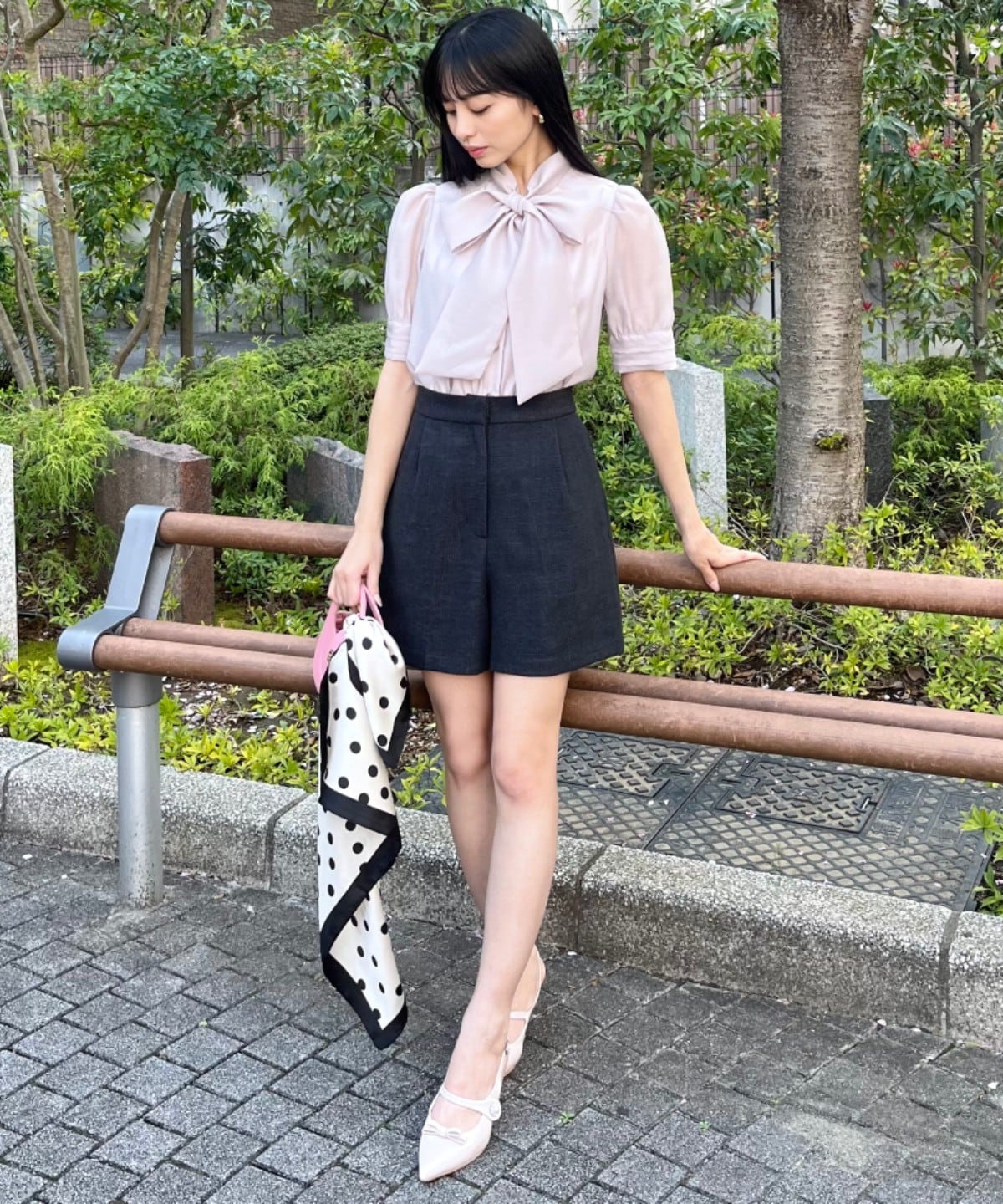 タックツイードショートパンツ