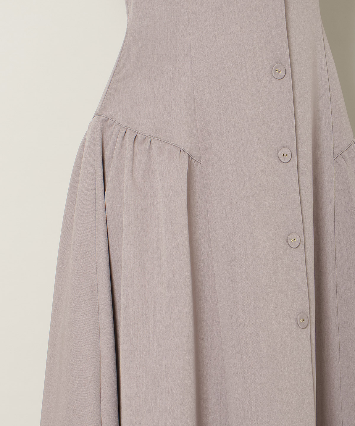 ギャザー切替ストラップキャミワンピース