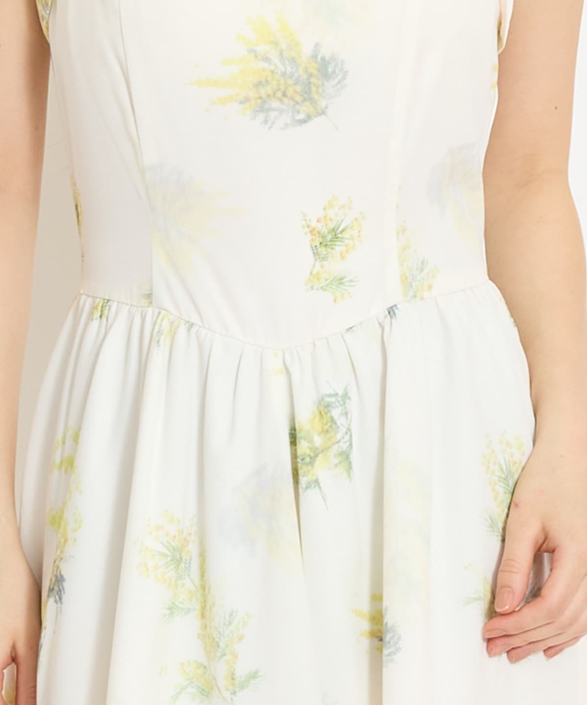 ミモザプリントキャミワンピース