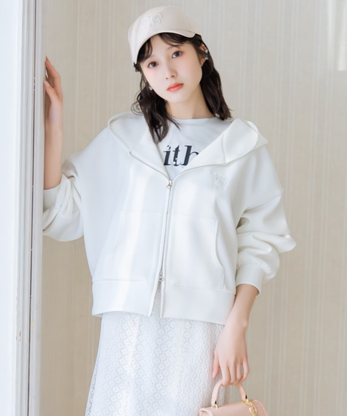 ダブルZIPオーバーサイズパーカー