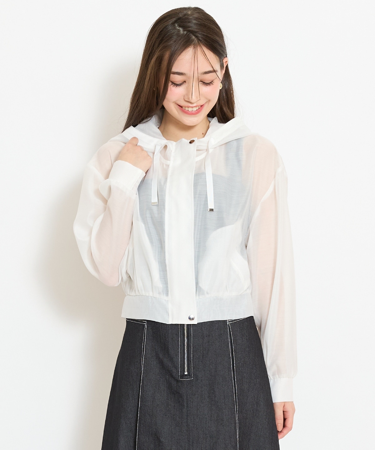 シアーフードブルゾン