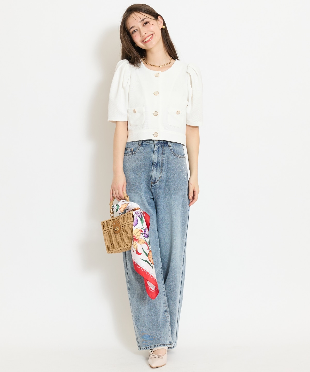 ノーカラーポンチジャケット