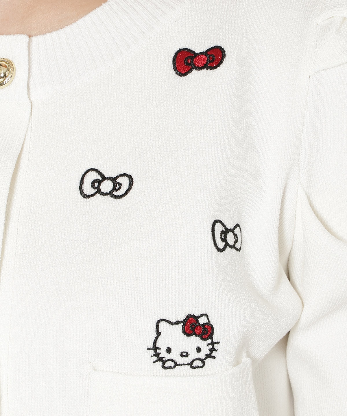 【7/16(thu)10時予約開始】WILLSELECTION×HELLO KITTY 刺繍ニットカーディガン