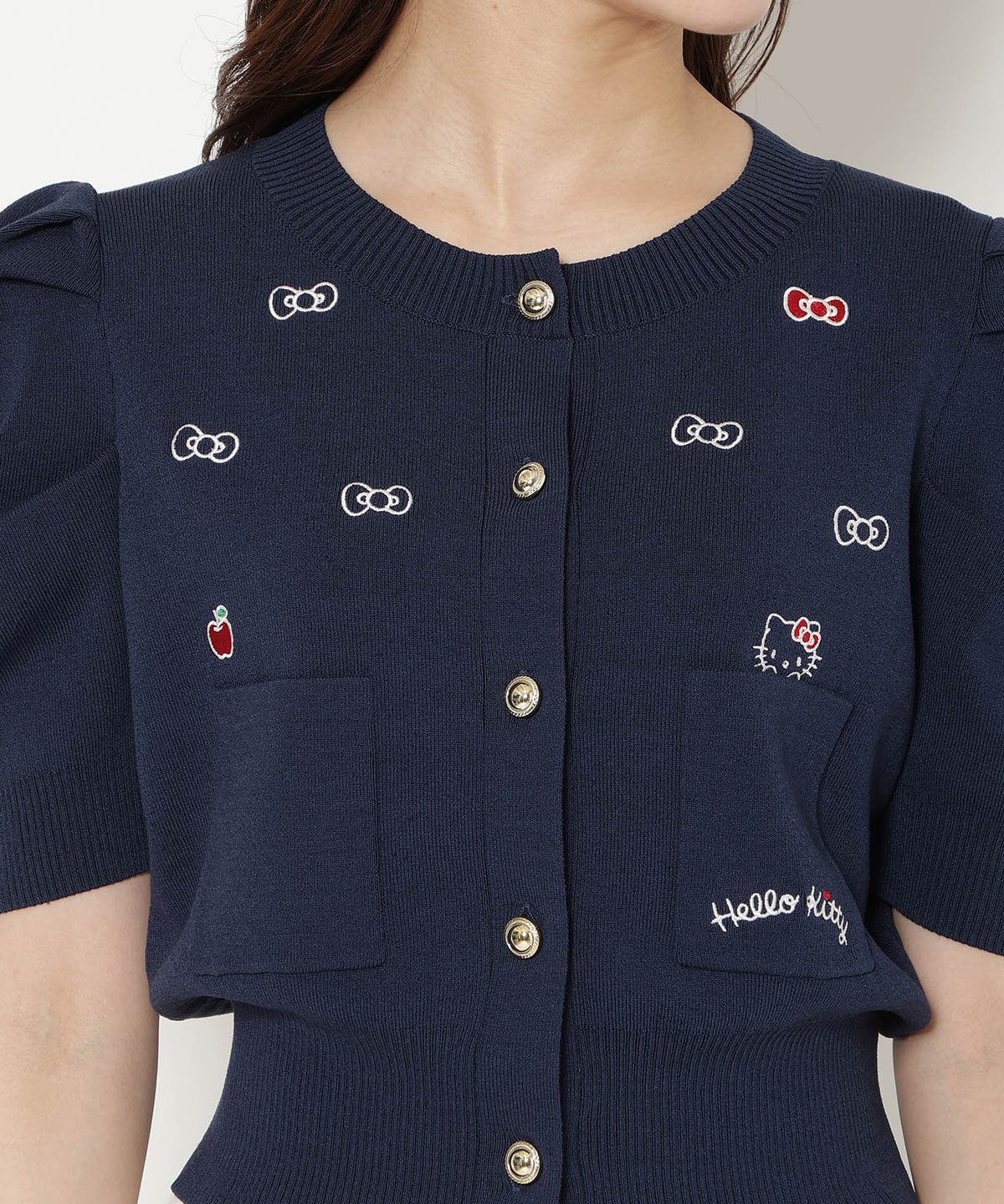【7/16(thu)10時予約開始】WILLSELECTION×HELLO KITTY 刺繍ニットカーディガン