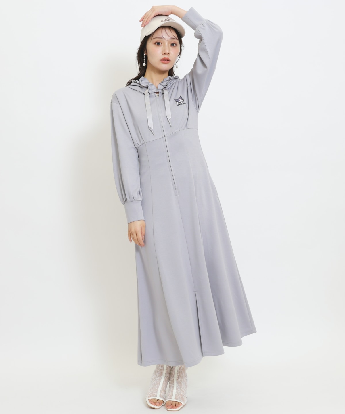 【9/17(thu)10時発売】WILLSELECTION×マイメロディ&クロミ 刺繍フリルフードパーカーワンピース