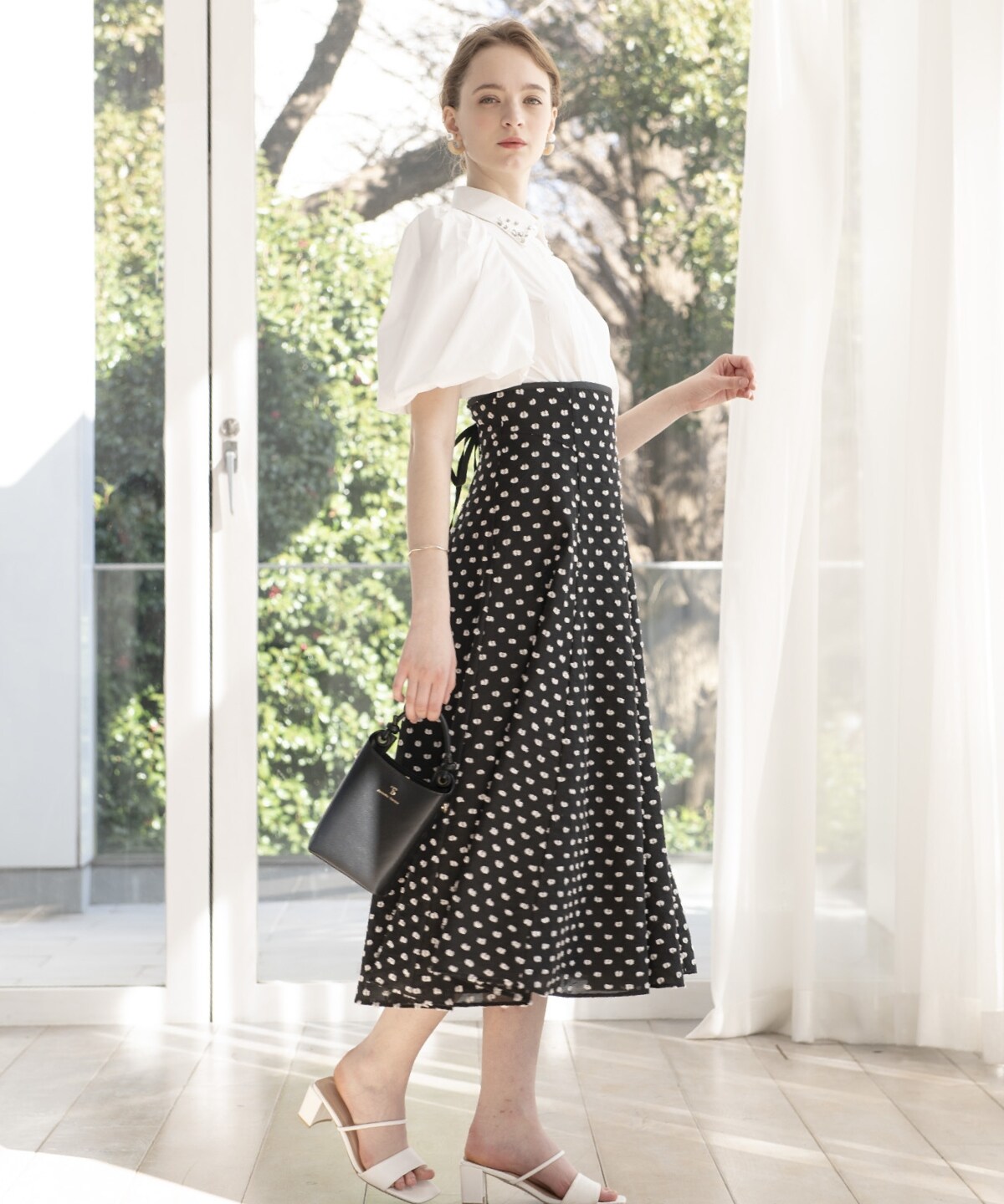 シアードットジャガードスカート(F オフホワイト): And Couture｜公式  