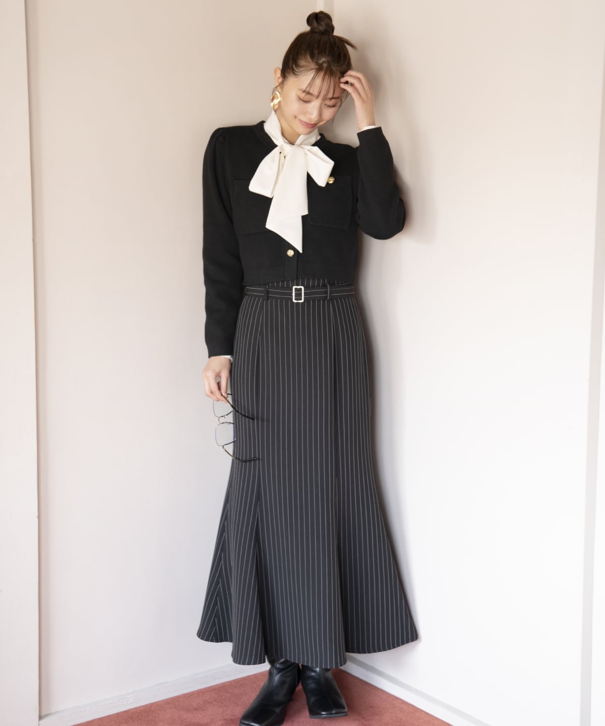 ウエスト折り返しマーメイドスカート