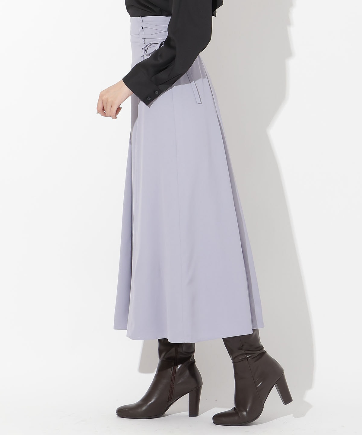 サイドレースアップフレアスカート