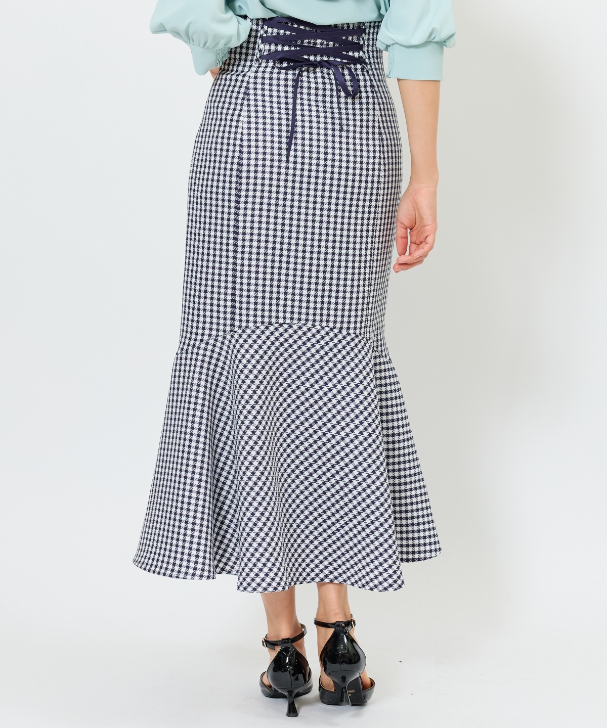 千鳥柄マーメイドスカート