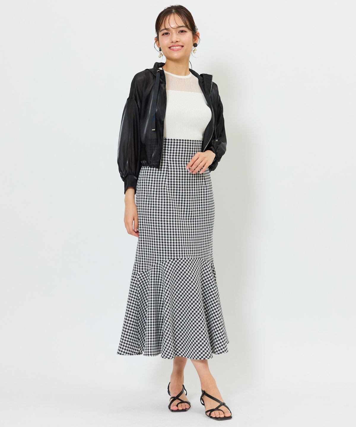 千鳥柄マーメイドスカート