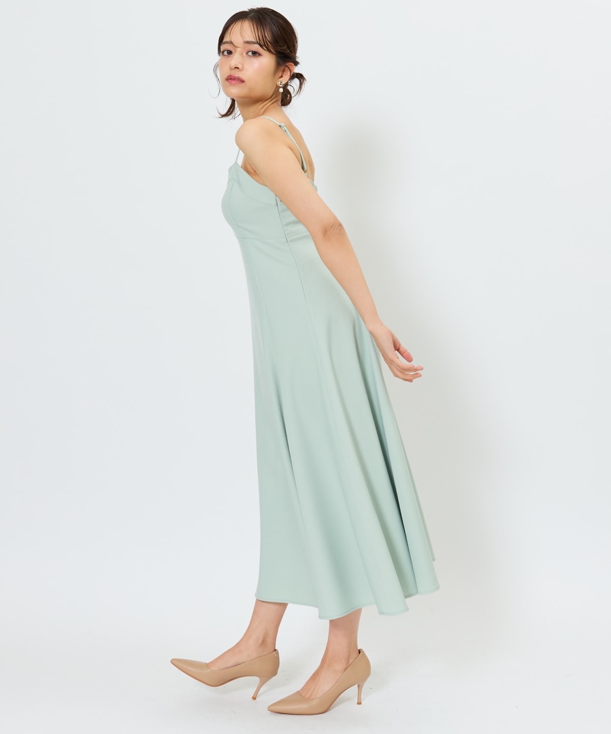 リーフレースレイヤードレス