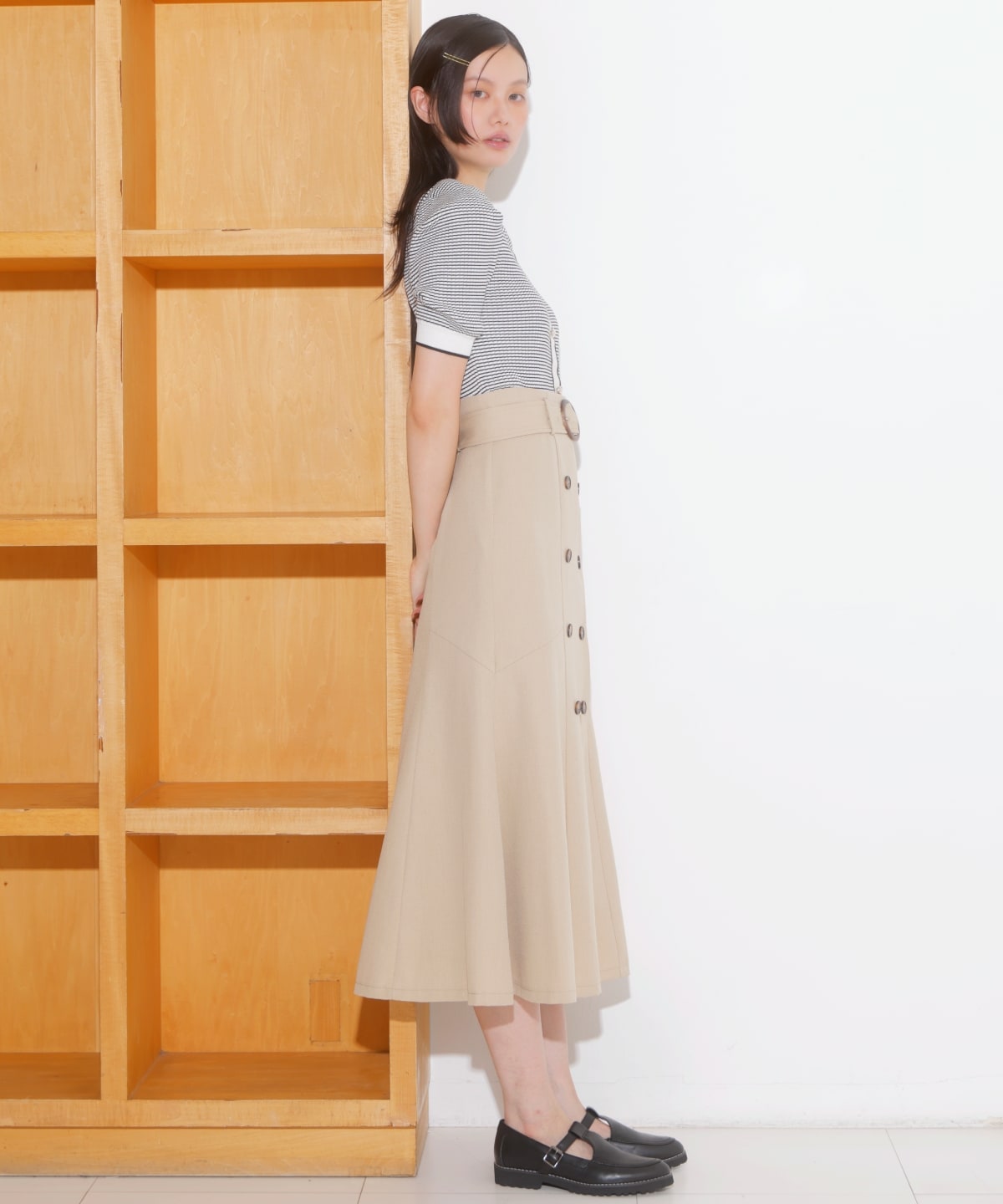 トレンチマーメイドスカート