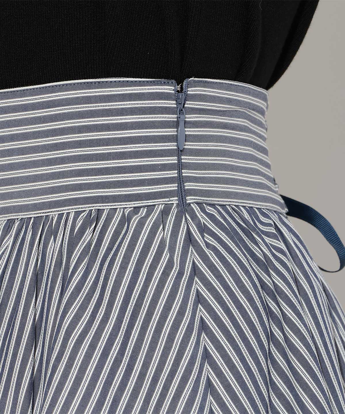 ストライプビジューティアードスカート