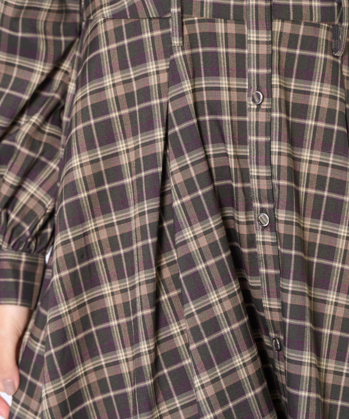 フリルケープシャツワンピース