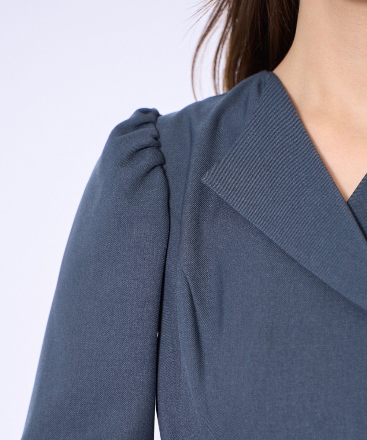 プリーツレイヤードワンピース