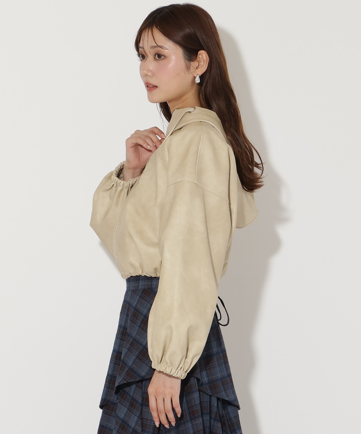 フェイクレザーブルゾン