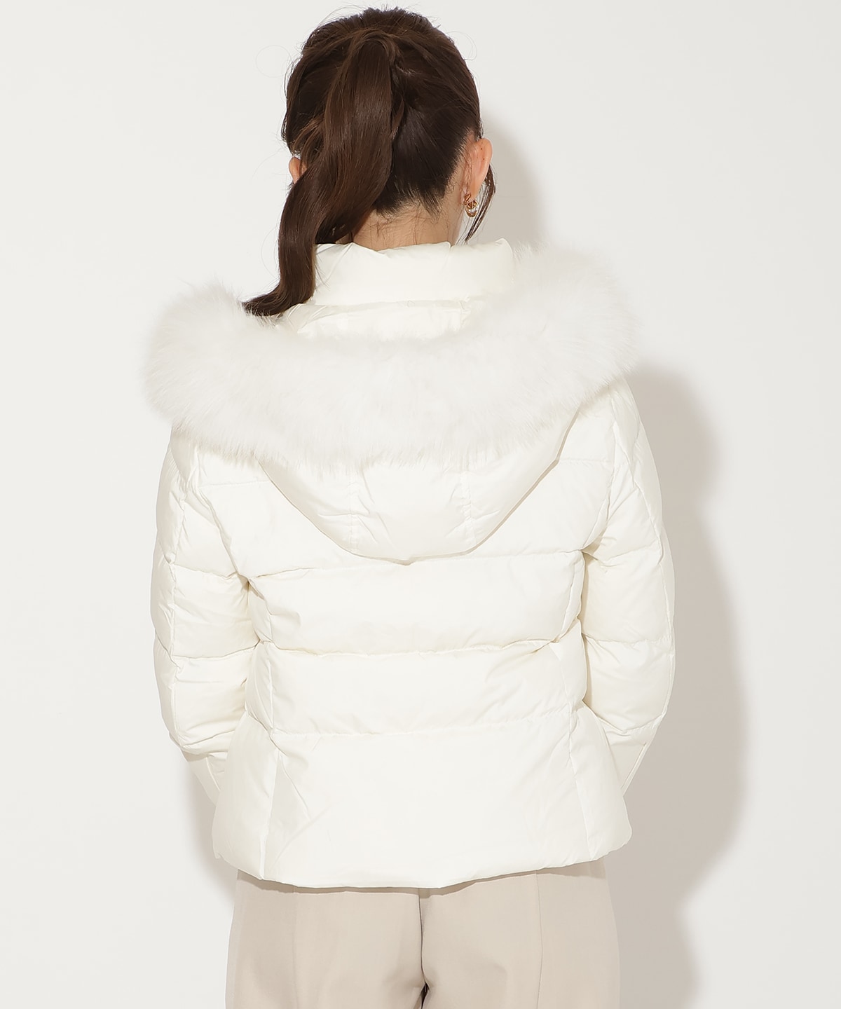 FOXファー付きショートダウン