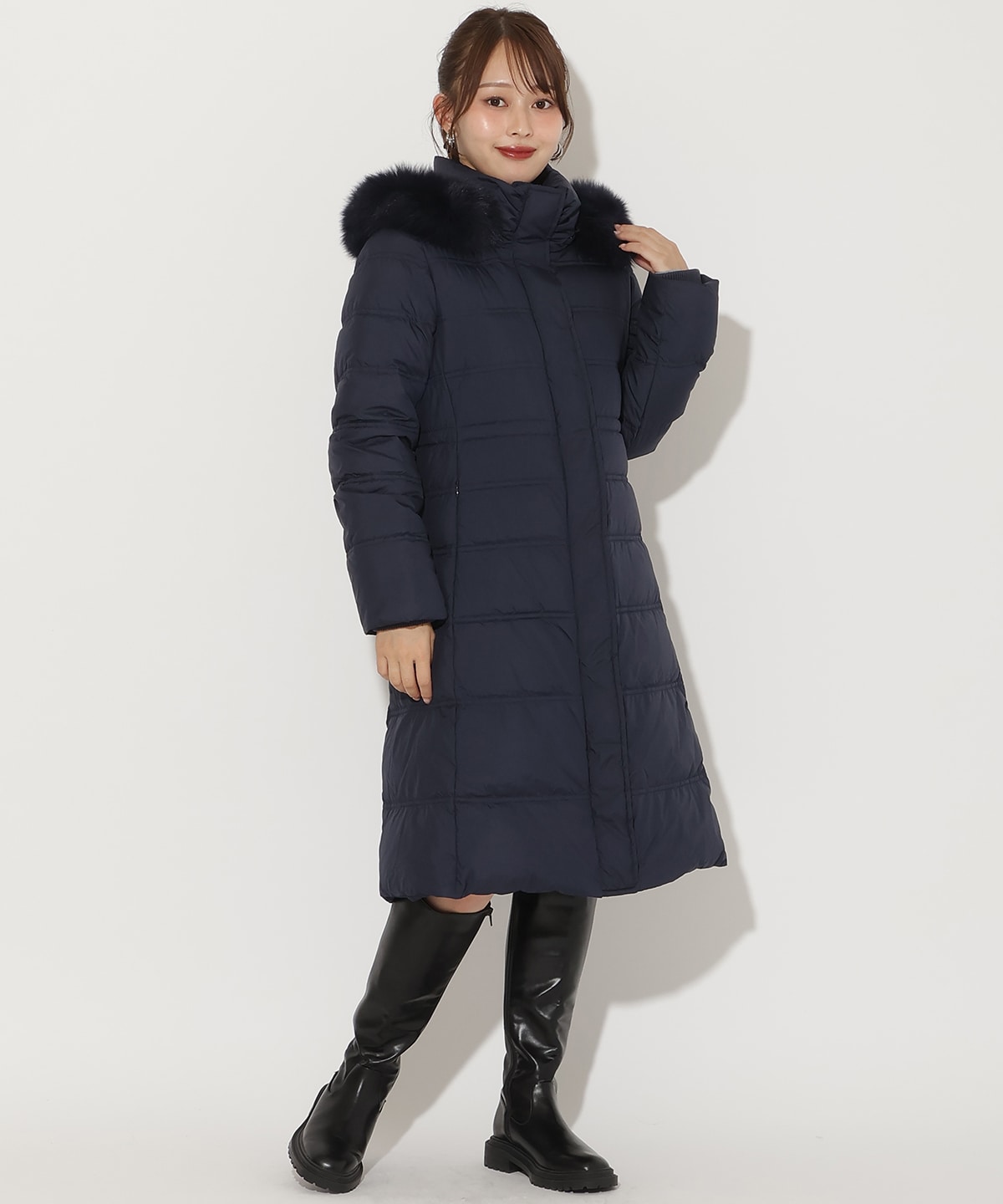 FOXファー付きミドルロングダウン