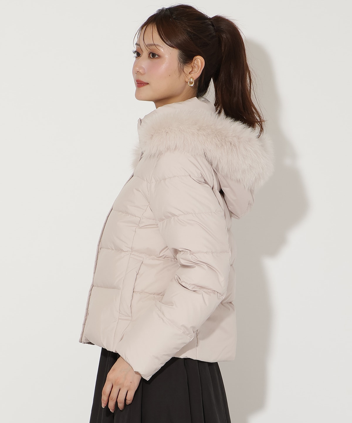 FOXファー付きプレミアムショートダウン