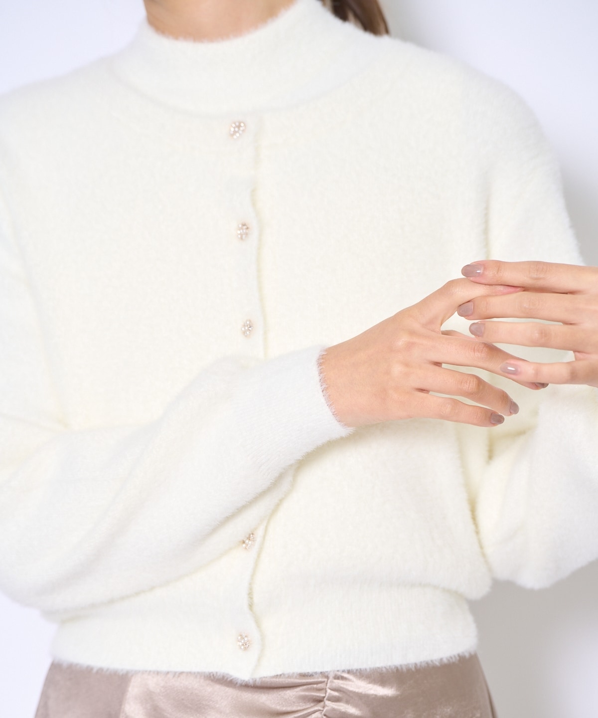 ラメフェザーニットアンサンブル